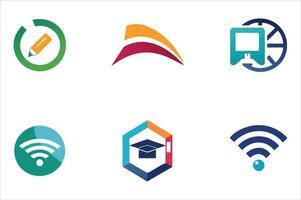 A set of Digital Learning logos. vector
