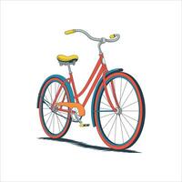 A colorful silhouette of Bicycle. vector