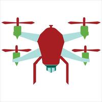 A colorful silhouette of drone. vector