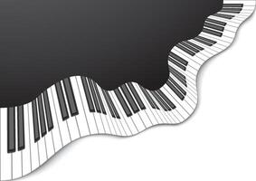 Abstract Background with Wavy Piano Keyboard vector