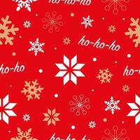 Red christmas pattern with snowflakes. vector