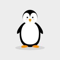 Penguin. graphics in flat cartoon style vector