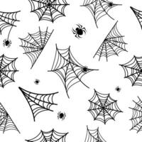 Pattern with web and spiders. Halloween. graphics vector