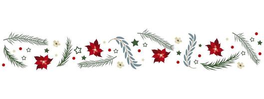 Christmas Banner with Fir Branches. graphics vector