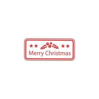 Postage stamp Christmas with holly. graphics vector