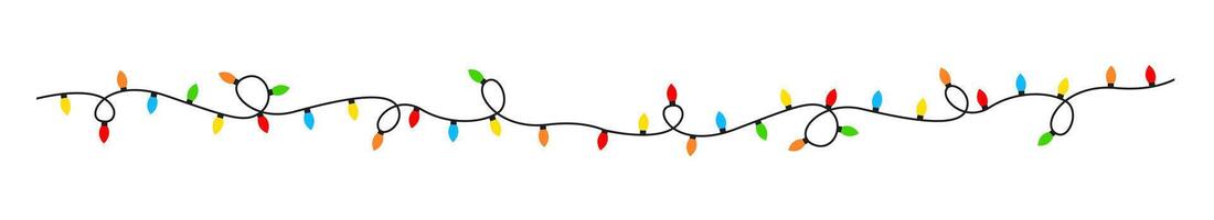 Garland Christmas lanterns are multicolored. graphics vector