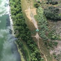 Aerial View of a BASE Jumper from the Perrine Bridge in Twin Falls, Idaho photo