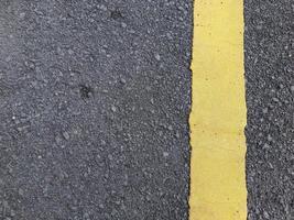 Asphalt road texture with yellow dividing line. abstract background and copy space concept photo