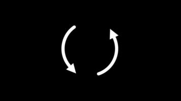 Rotating arrow animation. Animated instructions for turning around. video
