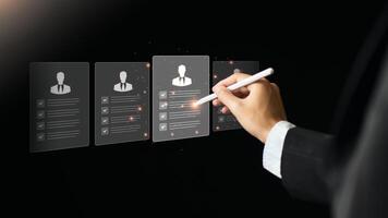 Online Employee Assessment ,concept of business development with personnel ,Auditing and evaluating the quality and efficiency of personnel ,Assessment of skills for development and improvement photo