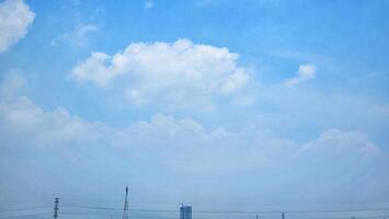 blue sky and white clouds background.Sky with clouds weather nature cloud blue photo