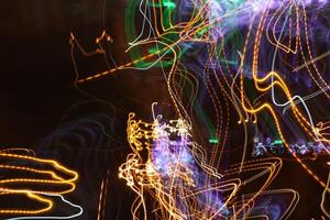 a bunch of lights at the night photo