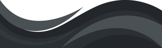 Header footer black grey gray curve abstract style border frame illustration banner background design vector