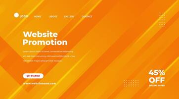 Abstract geometric orange background. For modern website template vector