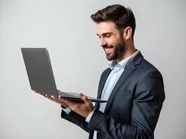Smart Business Leader Standing Tall photo