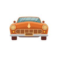 A Bold Front View of a Vintage Car vector