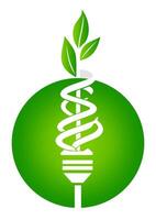 Light bulb with green leaves. Save energy symbol. isolated illustration vector
