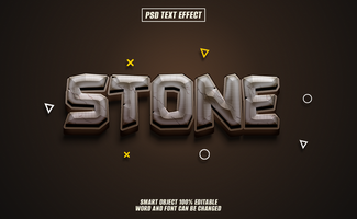 stone 3de text Realistic texture applied to editable text. psd