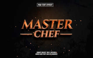 Masterchef text effect with a bold and playful style. psd