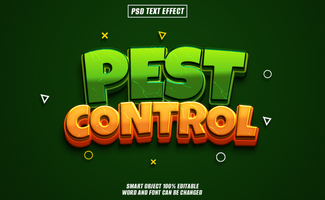 Eliminate design bugs with this pest control text effect. psd