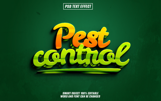 Editable3d text effect for pest control services. psd