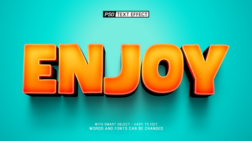 enjoy 3d text effect psd