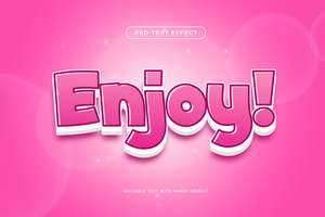 enjoy 3D Text Effect psd