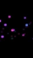 A vibrant collection of colorful abstract bubbles on a dark background, offering depth video