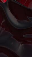 Exploring Abstract Dark Fluid Wave Textures in a Deep, Enigmatic Red Color Palette video
