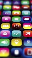 Bright and Colorful Application Icons Displayed on a Modern Smartphone Screen Interface video