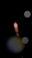 lindo abstrato noite céu com encantador luz trilhas e uma cativante bokeh efeito video