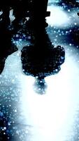 Stunning Silhouettes Reflected on a Glossy, Shimmering Surface Creating an Artistic Visual video