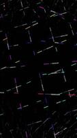 A vibrant collection of colorful abstract lines set against a deep black background video