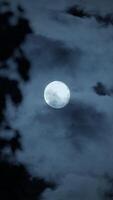 An Ethereal Moonlit Night with Beautiful Billowing Clouds Spreading Across the Sky video