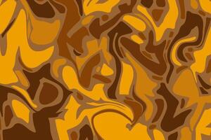 Groovy abstract shapes on yellow tones. Autumn inspired design with geometrical shapes. Liquid flat background vector