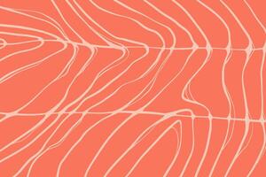 Pink abstract salmon texture. Stylized fillet background. Slice of raw meat of fish. Design for seafood packaging and menu design. vector