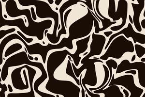 Background with psychedelic trippy vibes in black and white color. Black shapes isolated on white background. Simple liquid design. vector