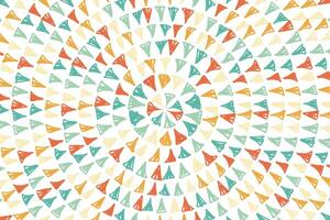 Retro abstract pattern with hand drawn colorful triangles. vector
