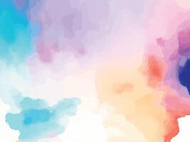 Colorful watercolor background with a white background vector