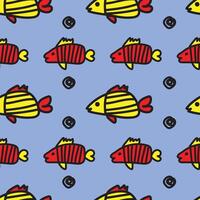 fish Seamless pattern, fish background, fish Modern print for fabric, textiles, wrapping paper. illustration vector