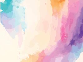 Colorful watercolor background with a white background vector
