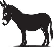 A donkey is standing in front of a white background vector