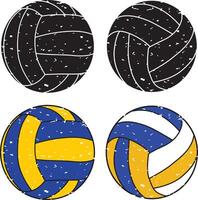 Distressed Volleyball, Sport Silhouette, Volleyball Clip Art vector