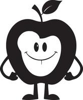 An apple character with arms and legs vector