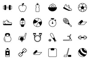 Gym and Sport icons vector