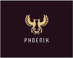 double pheonix bird symbolize love or grow vector
