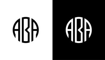 letter ABA rounded logo icon initial design template icon element vector