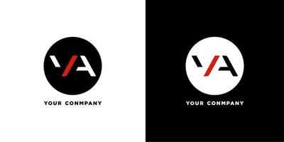 VA Round Abstract Letters Logo Monogram icon illustration vector