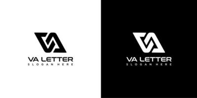 VA Abstract Letters Logo Monogram design illustration vector