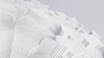 Big complex shape with blocks moving. 3d animation. video